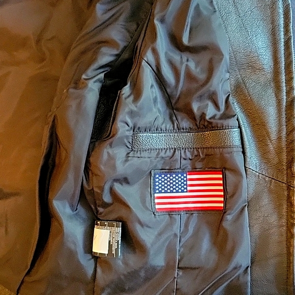 Harley Davidson Black Leather Embroidered Jacket Size Medium - Picture 5 of 6